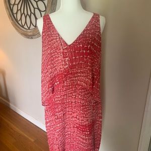 White House Black Market Abstract Popover Shift Dress Sz Medium